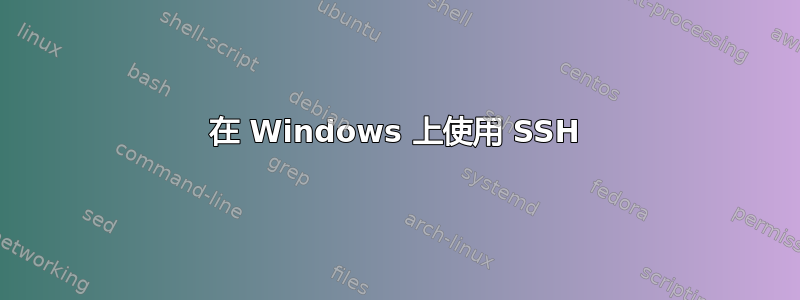 在 Windows 上使用 SSH