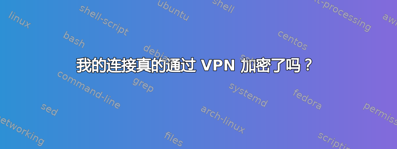 我的连接真的通过 VPN 加密了吗？