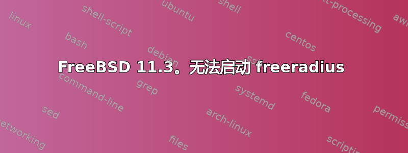 FreeBSD 11.3。无法启动 freeradius