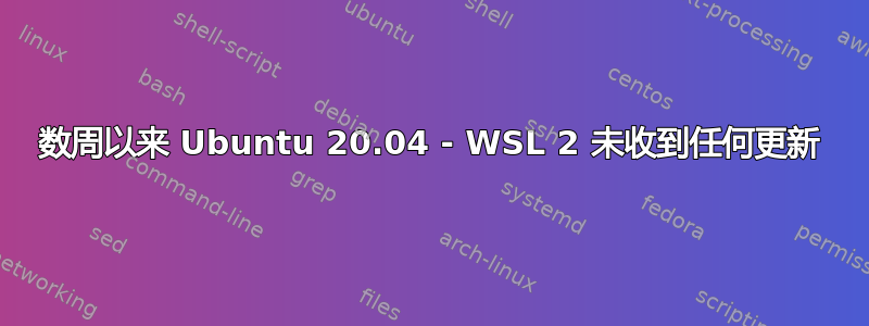 数周以来 Ubuntu 20.04 - WSL 2 未收到任何更新