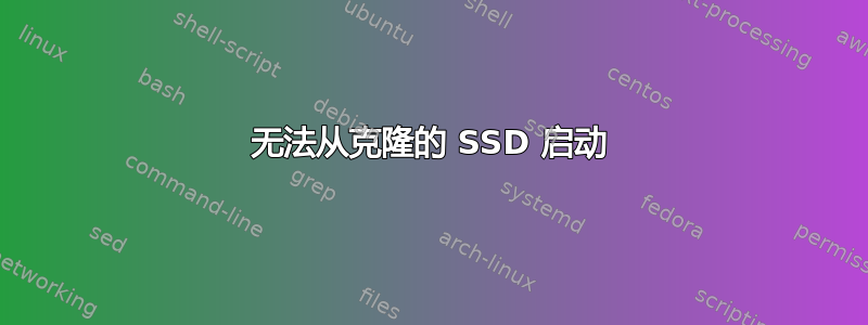 无法从克隆的 SSD 启动