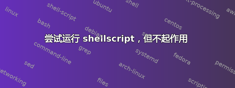 尝试运行 shellscript，但不起作用