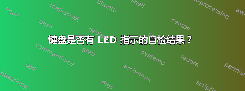 键盘是否有 LED 指示的自检结果？