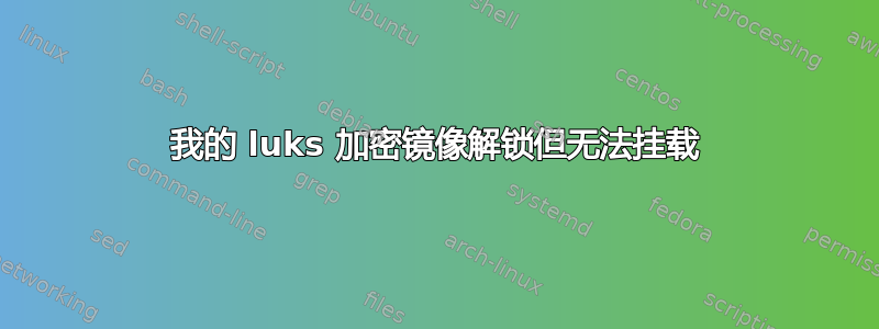 我的 luks 加密镜像解锁但无法挂载