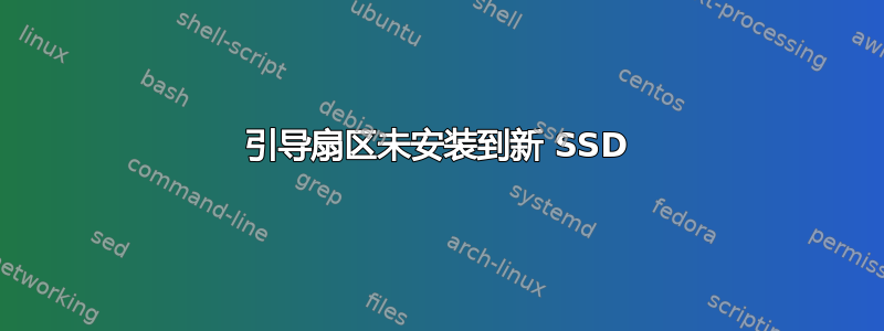 引导扇区未安装到新 SSD