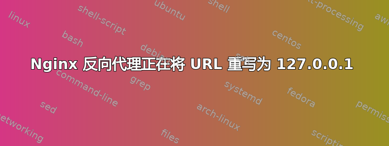 Nginx 反向代理正在将 URL 重写为 127.0.0.1