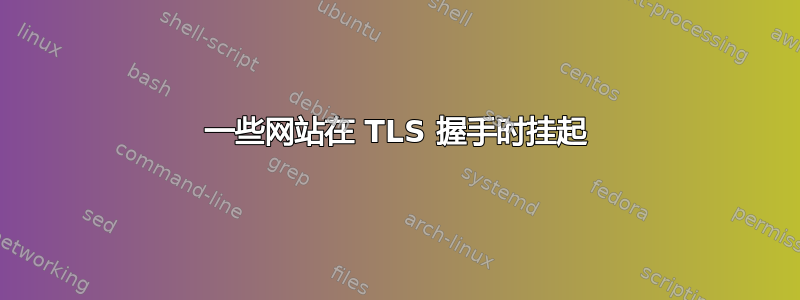 一些网站在 TLS 握手时挂起