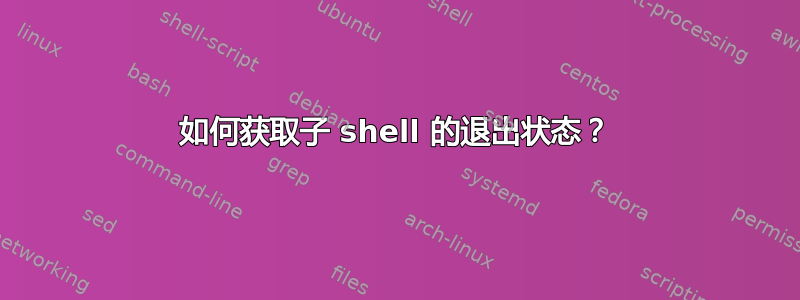 如何获取子 shell 的退出状态？