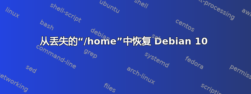 从丢失的“/home”中恢复 Debian 10