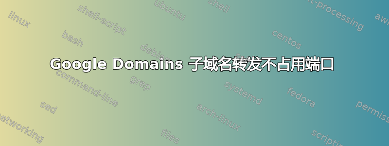 Google Domains 子域名转发不占用端口