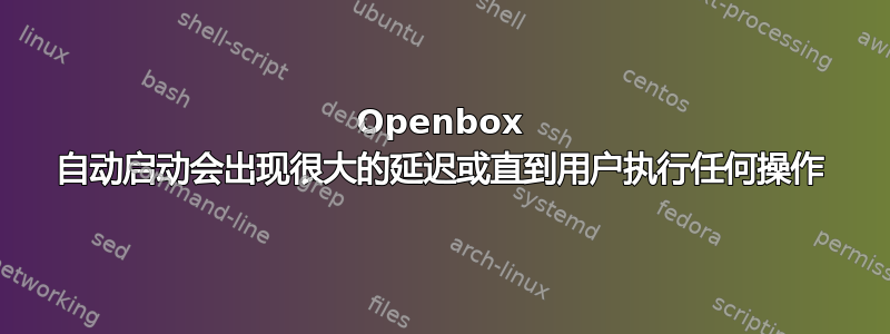 Openbox 自动启动会出现很大的延迟或直到用户执行任何操作