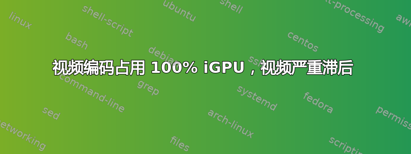 视频编码占用 100% iGPU，视频严重滞后