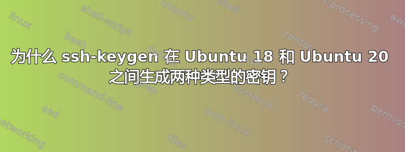 为什么 ssh-keygen 在 Ubuntu 18 和 Ubuntu 20 之间生成两种类型的密钥？