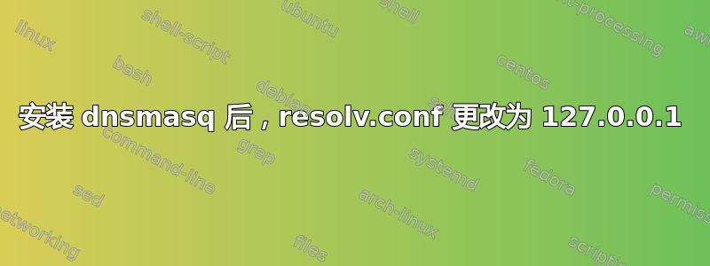 安装 dnsmasq 后，resolv.conf 更改为 127.0.0.1