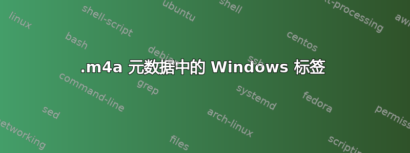 .m4a 元数据中的 Windows 标签