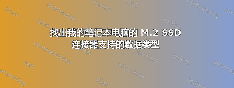 找出我的笔记本电脑的 M.2 SSD 连接器支持的数据类型