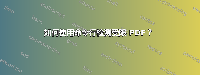 如何使用命令行检测受限 PDF？