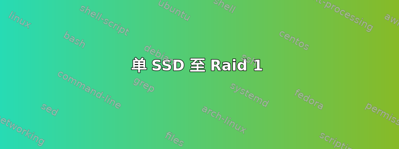 单 SSD 至 Raid 1