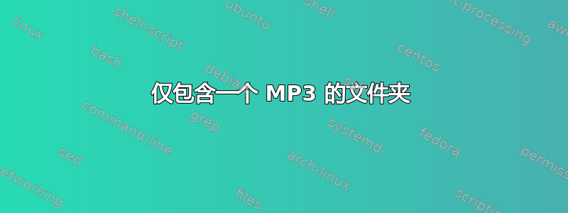 仅包含一个 MP3 的文件夹