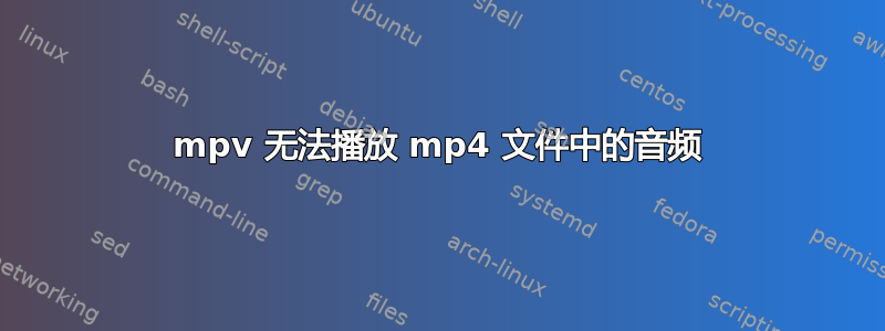 mpv 无法播放 mp4 文件中的音频