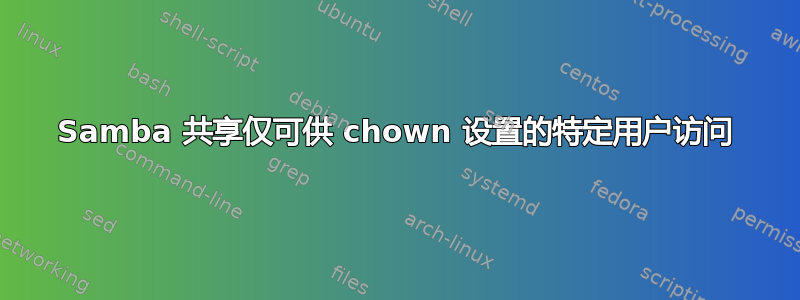 Samba 共享仅可供 chown 设置的特定用户访问