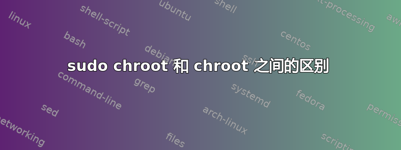 sudo chroot 和 chroot 之间的区别