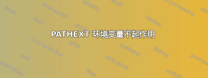 PATHEXT 环境变量不起作用