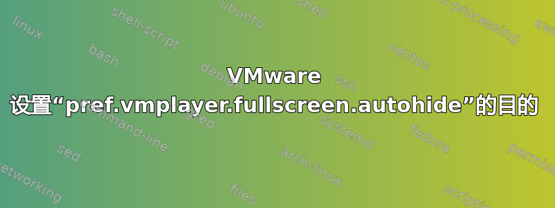 VMware 设置“pref.vmplayer.fullscreen.autohide”的目的