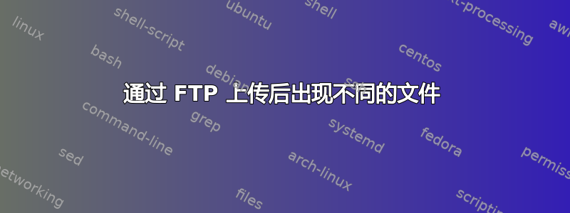 通过 FTP 上传后出现不同的文件