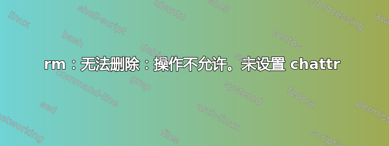 rm：无法删除：操作不允许。未设置 chattr