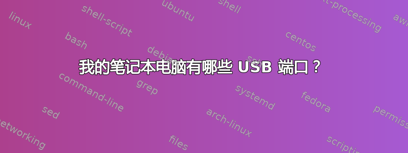 我的笔记本电脑有哪些 USB 端口？