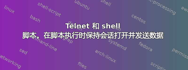 Telnet 和 shell 脚本。在脚本执行时保持会话打开并发送数据