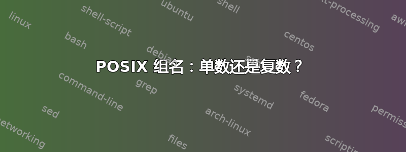 POSIX 组名：单数还是复数？