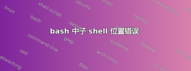 bash 中子 shell 位置错误