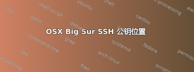 OSX Big Sur SSH 公钥位置