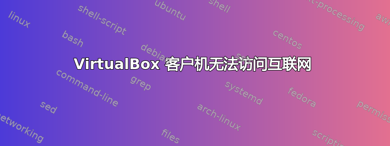 VirtualBox 客户机无法访问互联网