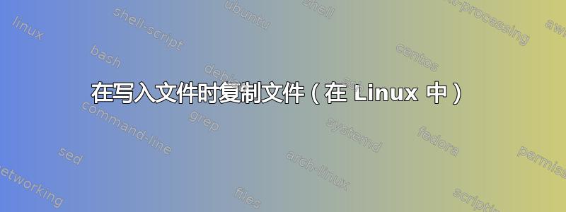 在写入文件时复制文件（在 Linux 中）