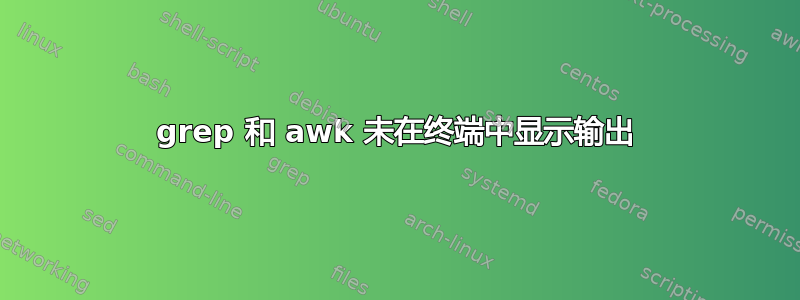 grep 和 awk 未在终端中显示输出