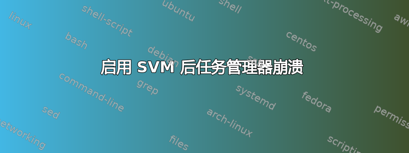 启用 SVM 后任务管理器崩溃