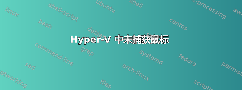 Hyper-V 中未捕获鼠标