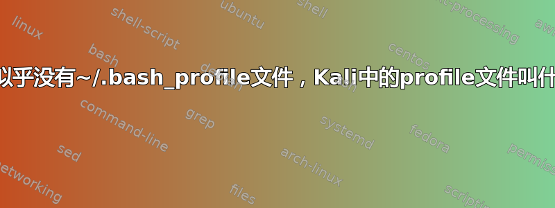 Kali似乎没有~/.bash_profile文件，Kali中的profile文件叫什么？ 