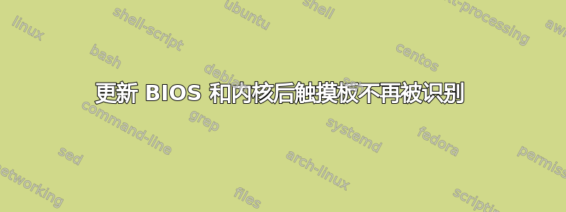 更新 BIOS 和内核后触摸板不再被识别