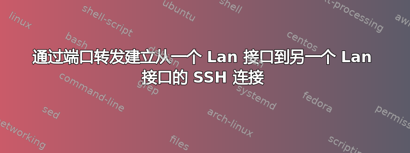 通过端口转发建立从一个 Lan 接口到另一个 Lan 接口的 SSH 连接