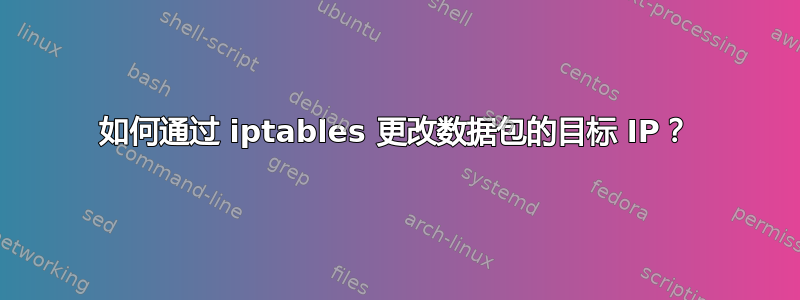 如何通过 iptables 更改数据包的目标 IP？