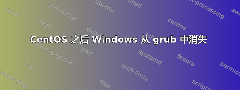 CentOS 之后 Windows 从 grub 中消失