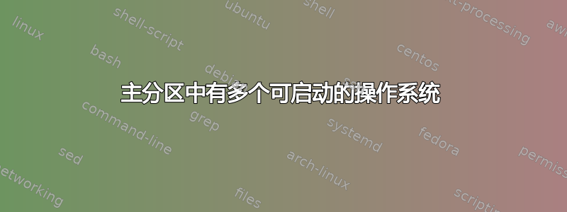 主分区中有多个可启动的操作系统