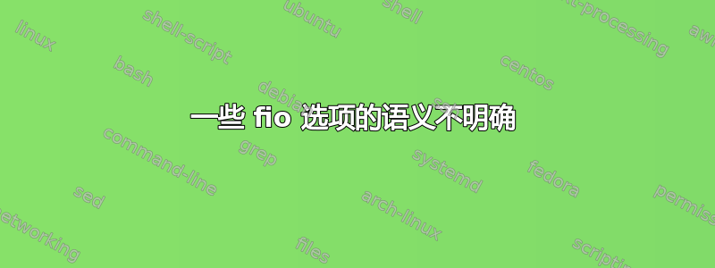 一些 fio 选项的语义不明确