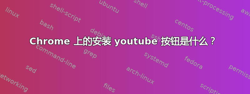 Chrome 上的安装 youtube 按钮是什么？