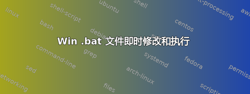 Win .bat 文件即时修改和执行