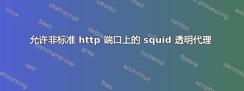 允许非标准 http 端口上的 squid 透明代理